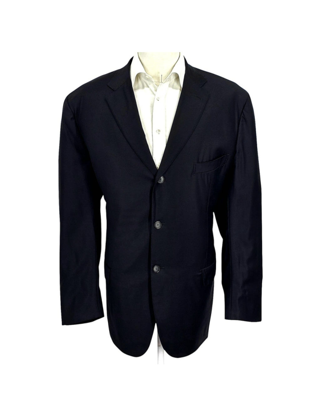 Isaia Sciammeria 150s Blazer 50R Black Wool Sport Coat Italy